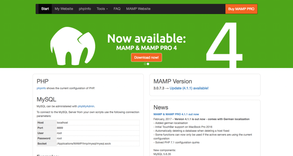 wordpress local mamp